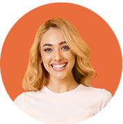 Smiling woman with blonde hair in a white shirt, representing customer satisfaction and trust in auto repair services at Route 40 Auto.