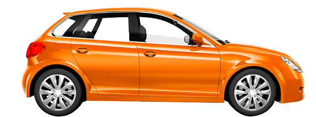 Orange hatchback car showcasing quality automotive service and maintenance at Route 40 Auto.